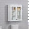 Alaterre Furniture Dorset 27"W x 29"H Wall Mounted Bath Storage Cabinet with Glass Cabinet Doors ANVA73WH - alternate 4